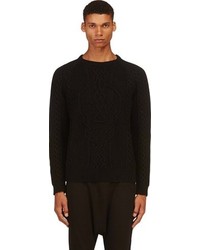 Alexander McQueen Black Skull Cable Knit Sweater