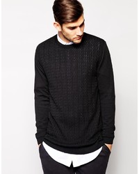 Asos Brand Longline Cable Sweater