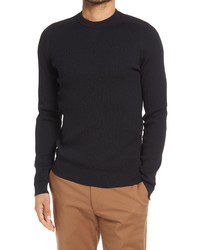 River Island Cable Knit Crewneck Sweater In Black At Nordstrom