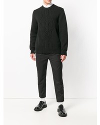 Alexander McQueen Cable Knit Skull Sweater