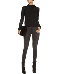 Enza Costa Cable Knit Wool And Cashmere Blend Sweater