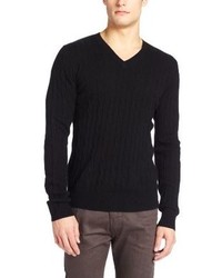 Christopher Fischer Cashmere Cable V Neck Sweater