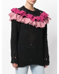 Boutique Moschino Chunky Knit Ruffle Jumper