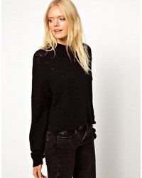 LnA Cable Knit Jumper With Step Hem