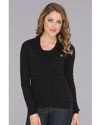 Lacoste Ls Cotton Cable Crewneck Sweater