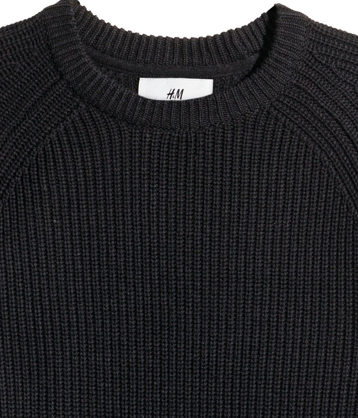 H&M Men's Loose Fit Rib-Knit Sweater