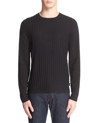 Armani Collezioni Ribbed Crewneck Sweater