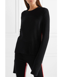 Calvin Klein 205W39nyc Striped Ribbed Wool Blend Sweater