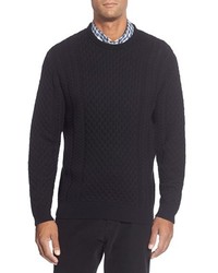 Cutter & Buck Surrey Regular Fit Cable Knit Crewneck Sweater