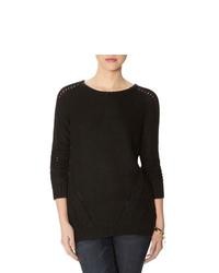 The Limited Cable Detail Zip Back Sweater Black Xs