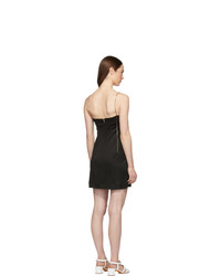 ALEXACHUNG Black Jersey Kate Slip Dress