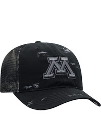 Top of the World Black Minnesota Golden Gophers Oht Blackflag Trucker Adjustable Hat