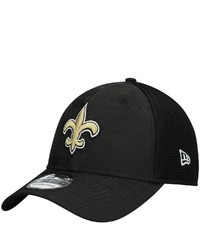 New Era Black New Orleans Saints Camo Tone 39thirty Flex Hat