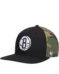 '47 Blackcamo Brooklyn Nets Bramble Captain Snapback Hat At Nordstrom
