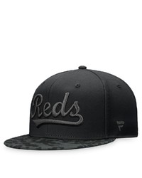 FANATICS Branded Black Cincinnati Reds Camo Brim Fitted Hat At Nordstrom