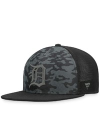 FANATICS Branded Black Detroit Tigers Camo Mesh Snapback Hat At Nordstrom
