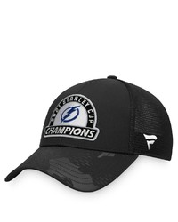 FANATICS Branded Black Tampa Bay Lightning 2021 Stanley Cup Champions Locker Room Adjustable Trucker Hat At Nordstrom