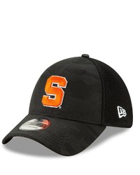 New Era Charcoal Syracuse Orange Camo Neo Front 39thirty Flex Hat