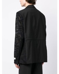 Feng Chen Wang Camouflage Print Patchwork Blazer