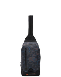 Ps By Paul Smith Black Heat Map Camo Sling Backpack