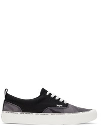 AAPE BY A BATHING APE Black Grey Camo Lace Up Sneakers