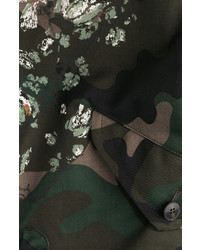 Valentino Camouflage Printed Cotton Parka