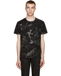 Black Camouflage Crew-neck T-shirt
