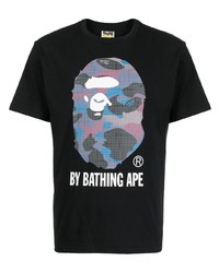 A Bathing Ape Camo Big Ape Logo Print T Shirt