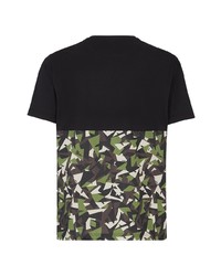 Fendi Camouflage Bag Bugs Print Panelled T Shirt