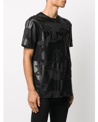 Philipp Plein Camouflage Print Embroidered T Shirt