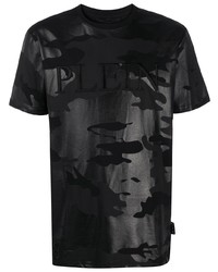 Philipp Plein Camouflage Print Embroidered T Shirt
