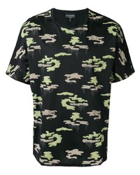 Emporio Armani Camouflage Print T Shirt