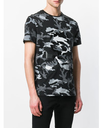 Philipp Plein Camouflage Skull Print T Shirt