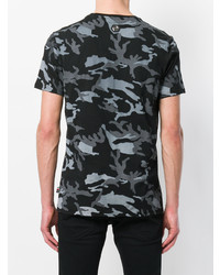Philipp Plein Camouflage Skull Print T Shirt