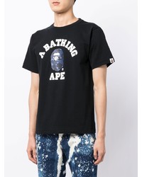 A Bathing Ape Colour Camouflage College T Shirt