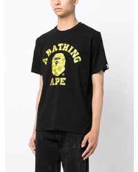 A Bathing Ape Radiation College Camouflage Print T Shirt