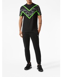 Plein Sport Ss Neon Amazon Edition Camouflage Print T Shirt