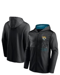 FANATICS Branded Black Jacksonville Jaguars Defender Full Zip Hoodie Jacket