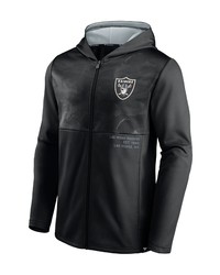 FANATICS Branded Black Las Vegas Raiders Defender Full Zip Hoodie Jacket