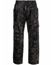 DSQUARED2 Crystal Embellished Camouflage Print Jeans