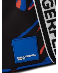 KARL LAGERFELD JEANS Camouflage Print Logo Shoulder Bag