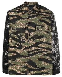 PRPS Camouflage Print Button Up Shirt