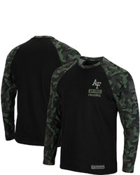 Colosseum Black Air Force Falcons Oht Military Appreciation Camo Raglan Long Sleeve T Shirt At Nordstrom