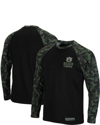Colosseum Black Auburn Tigers Oht Military Appreciation Camo Raglan Long Sleeve T Shirt