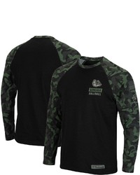 Colosseum Black Gonzaga Bulldogs Oht Military Appreciation Camo Raglan Long Sleeve T Shirt At Nordstrom