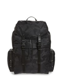 Black Camouflage Nylon Backpack