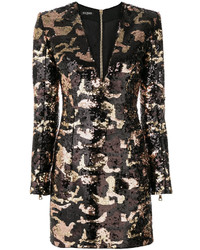 Balmain Camouflage Sequin Dress