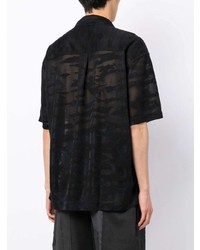 Feng Chen Wang Camouflage Print Semi Sheer Shirt