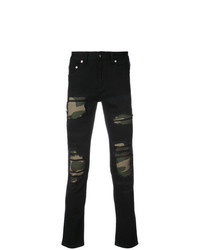 Black Camouflage Skinny Jeans