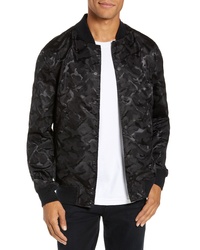 Black Camouflage Varsity Jacket